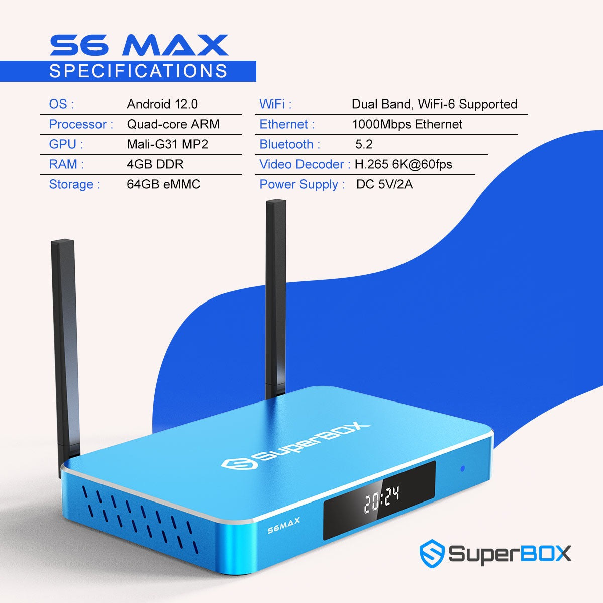 SuperBox S6 Max Wholesale (20 units)