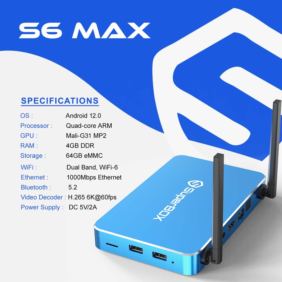 SuperBox S6 Max Wholesale (20 units)