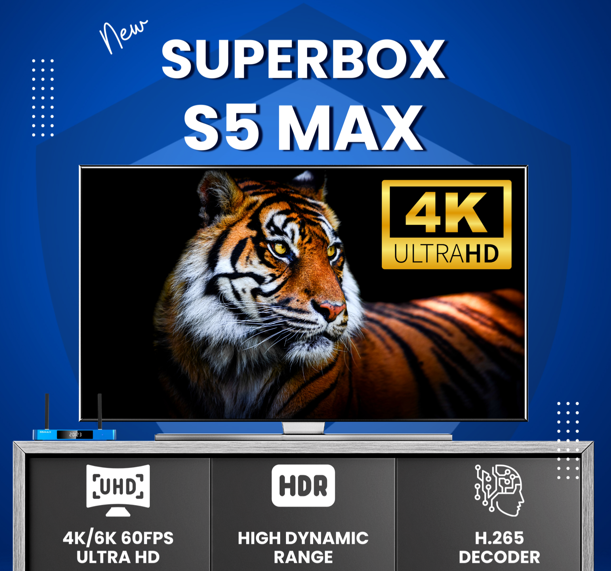Wholesale 2024 SuperBox S5 MAX - Fully Load 6k 4GB Ram (20x Units)